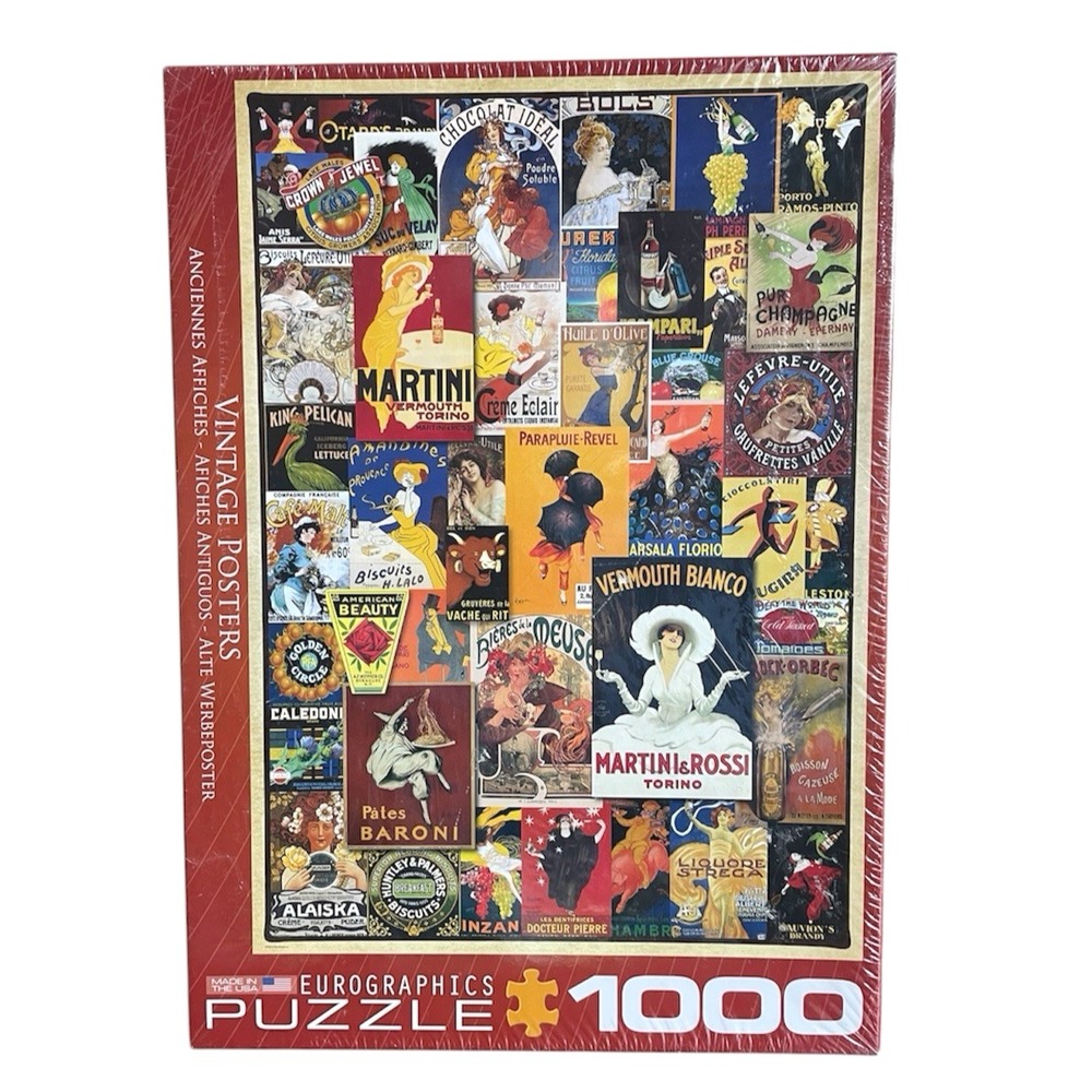 Eurographics Vintage Posters 1000 Piece Jigsaw Puzzle History Posters Sealed